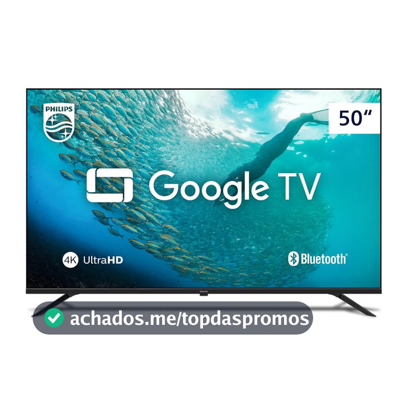 PHILIPS, Smart TV, 50'' 4K UHD, 50PUG7019/78, Google TV, Comando de Voz, HDR