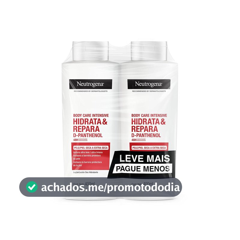 Creme Hidratante Neutrogena Hidrata&Repara, Kit 2 Unidades de 400ml