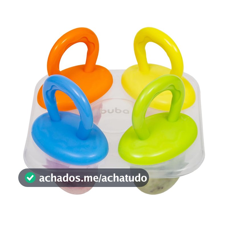 Forminha de Picolé Buba Divertidas Livres de BPA Infantil Sortido