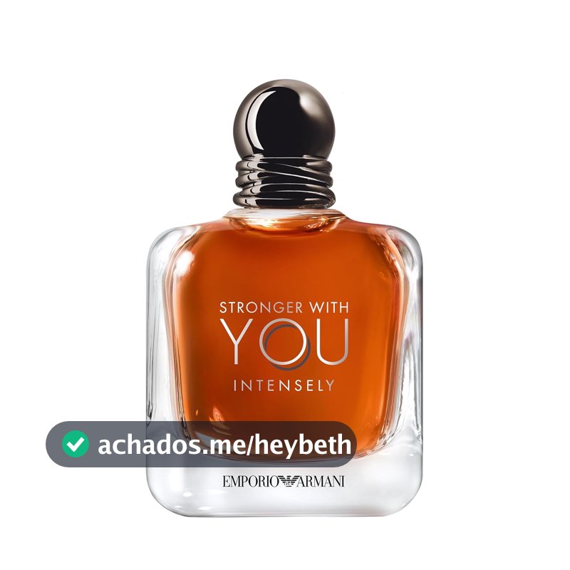 Armani Beauty, Stronger With You Intensely, Giorgio Armani Perfume Masculino EDP, Fragrância Fougère Amadeirada com Notas de Pimenta Rosa, Lavanda, Âmbar e Baunilha Defumada