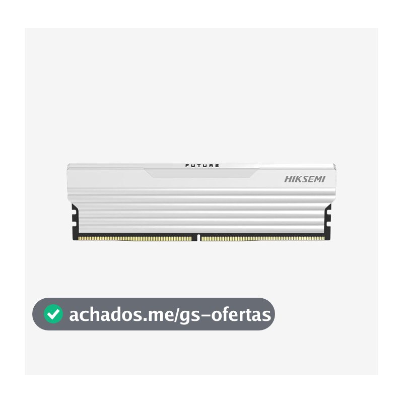 Memória DDR4 16GB Hiksemi Future 3200MT/s CL18 Dissipador Térmico 1.35V Branco HSC416U32F2 16G