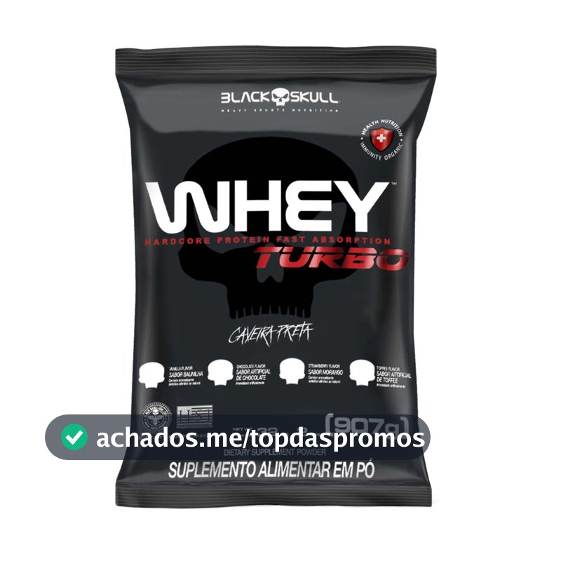 Black Skull Refil Whey Turbo Chocolate 907G