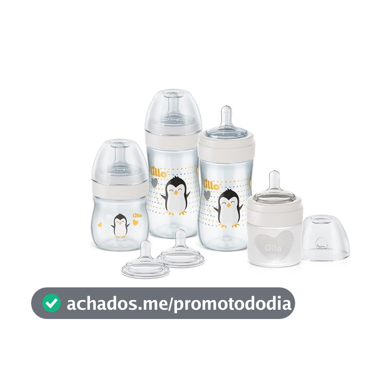 Kit de Mamadeiras e Bicos Super Evolution Lillo - 80ml, 150ml e 300ml