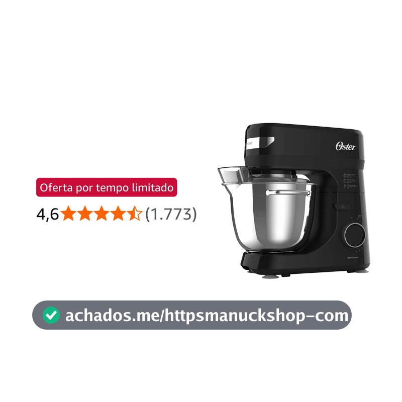 Batedeira Planetária Oster Bowl Inox III, OBAT641, 220V