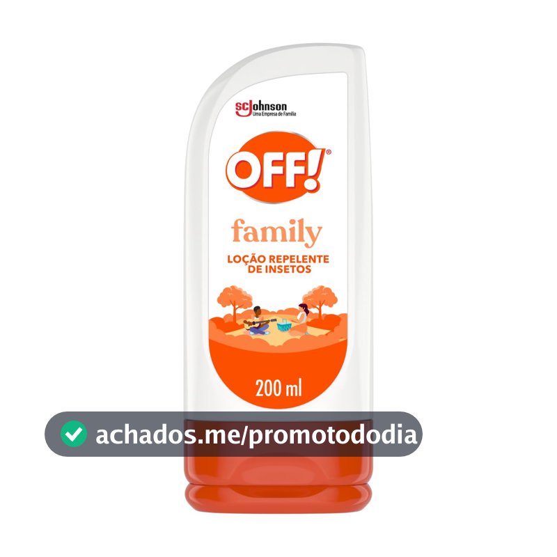 Repelente de Insetos em Loção OFF! Family, 200ml