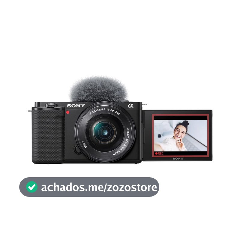 Sony Alpha ZV-E10 - Kit de câmera Vlog sem espelho com lentes intercambiáveis APS-C - Preto