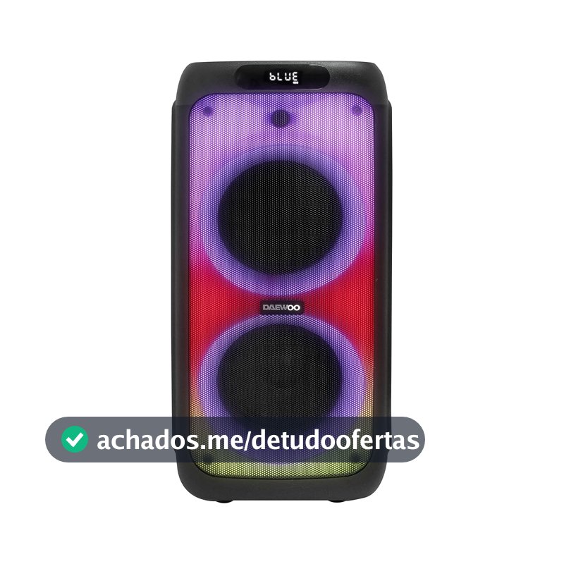 Caixa de Som Portátil Partybox 2000, Modelo DW2000, Conexão Bluetooth Versão 5.0, Cor Preta, Daewoo.
