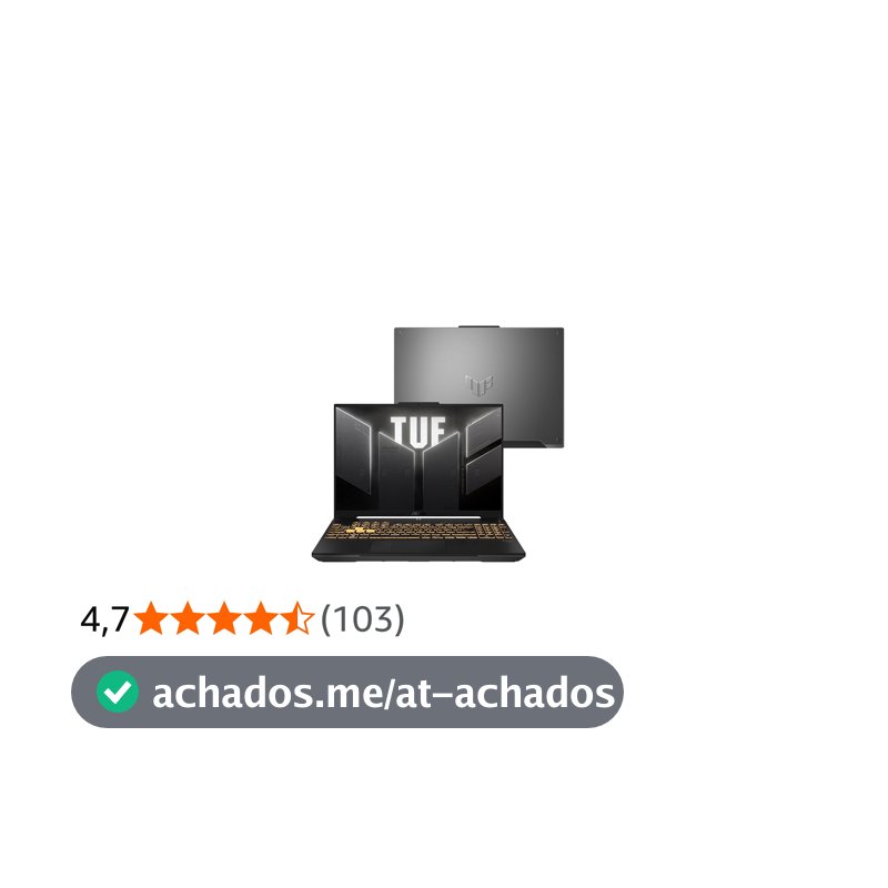 Notebook ASUS TUF Gaming F16 FX607VU RTX4050 Intel Core 5 210H 16Gb Ram 512Gb SSD Windows 11 Tela Nível IPS 16" LED 144Hz Gray - RL053W