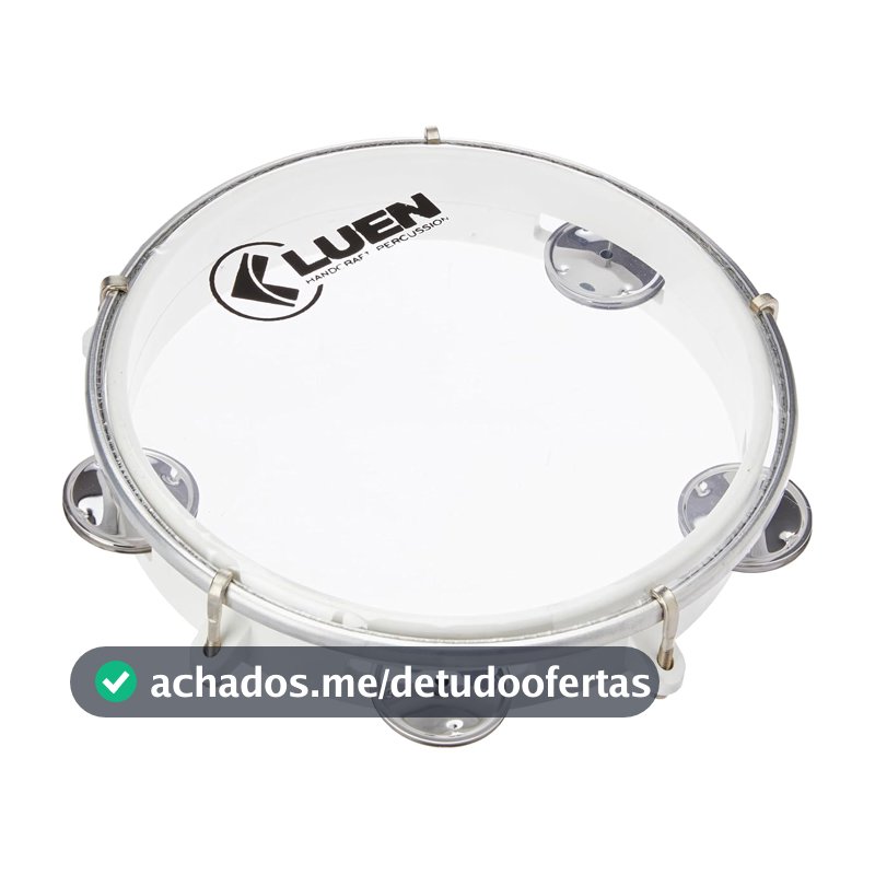 Pandeiro Abs Branco Junior Pele Cristal 08"- Luen