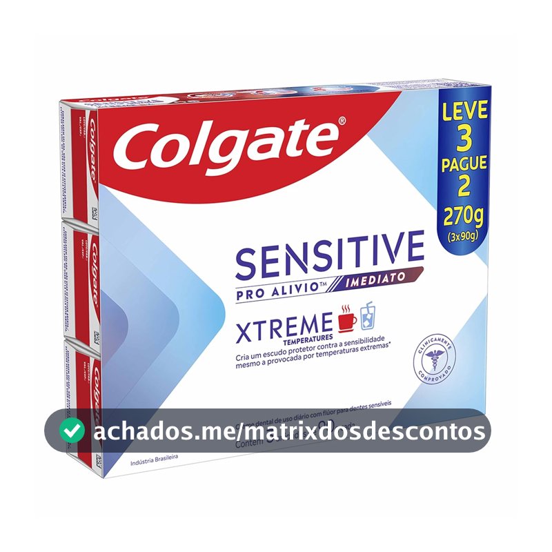 Colgate Sensitive Pro Alívio Imediato Xtreme Creme Dental, 3x90g