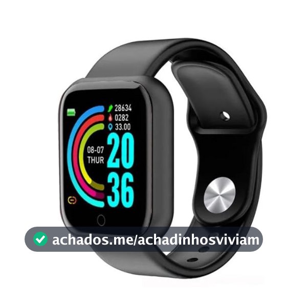 Smartwatch M6 Relógio Inteligente Smartband Preto Unissex Modelo Slim