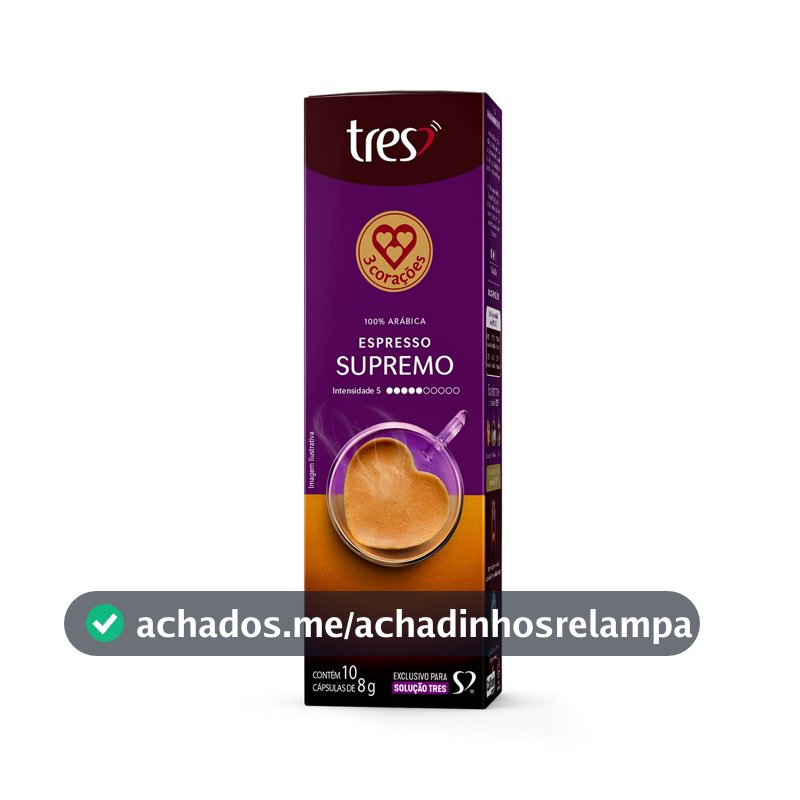 3 Corações Cápsula de Café Espresso Supremo TRES - 10 unidades