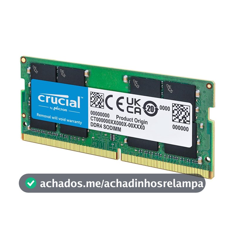 Memória Notebook Crucial 8GB DDR4 3200 Mhz