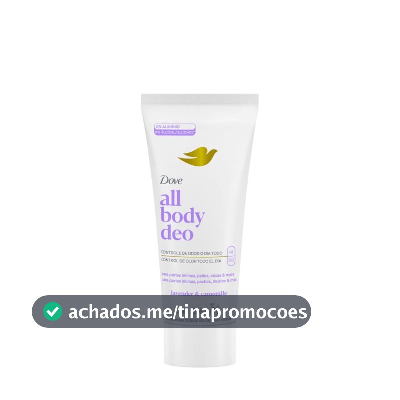 Desodorante Corporal em Creme Dove, Lavanda e Camomila, 75g