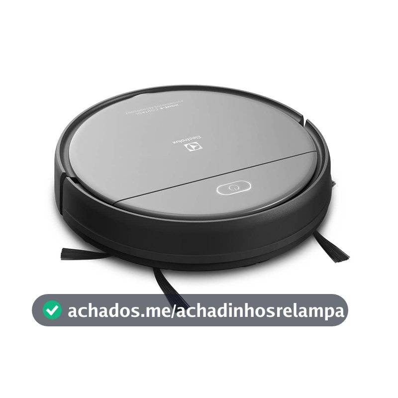 Aspirador de po robo Electrolux 2h20min controle remoto bateria longa duração automatico varre aspira passa pano ERB20 bivolt preto sensor antiqueda