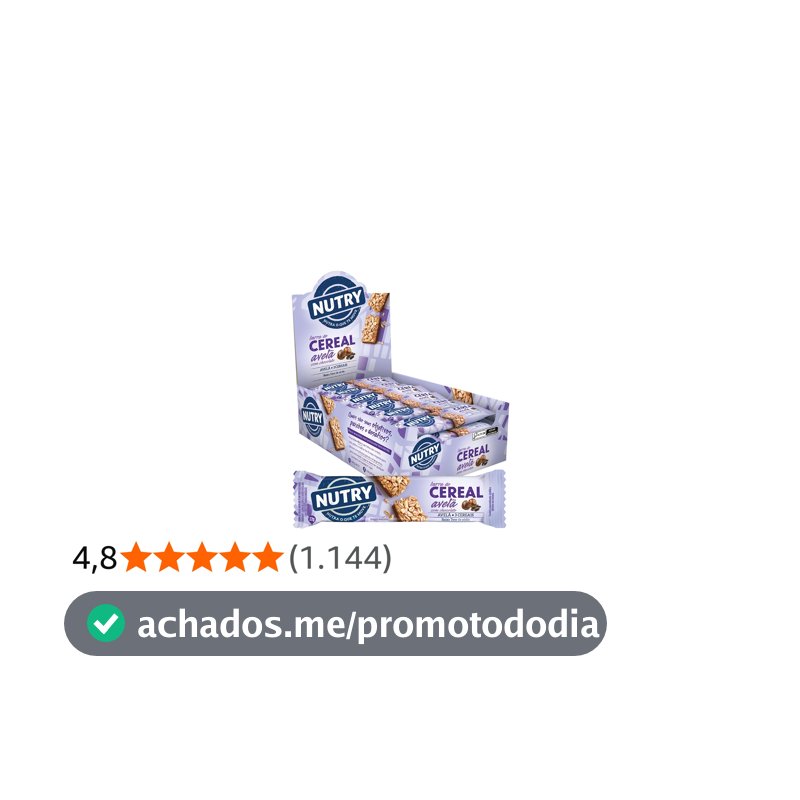 Nutry Barra de Cereais Avelã com Chocolate 22g - Display