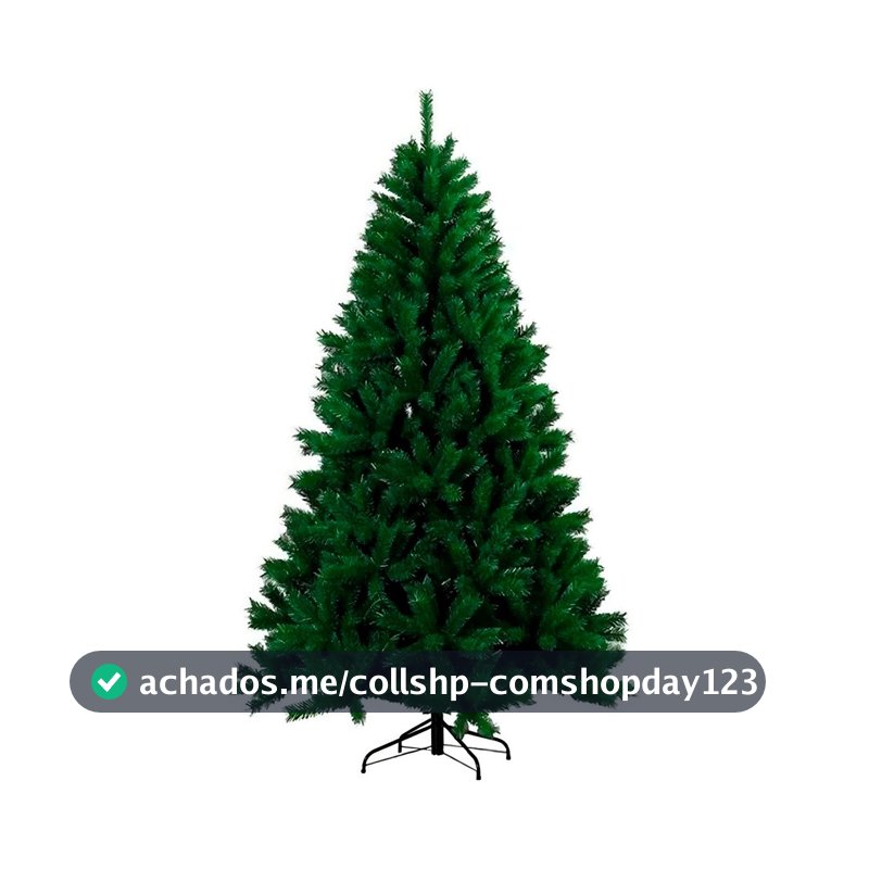 Árvore de Natal Luxo Pinheiro 1,80m 800 Galhos — Cheia, Realista e Elegante Natal Encantador Decoração de Casa Decoração Natalina Inesquecível Base de Ferro Reforçada Resistente Linha Super Premium®