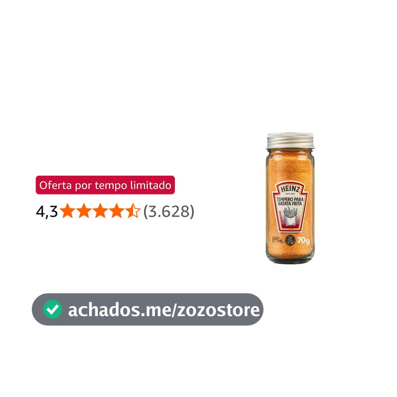 Heinz Tempero Para Batata Frita Vidro 70G