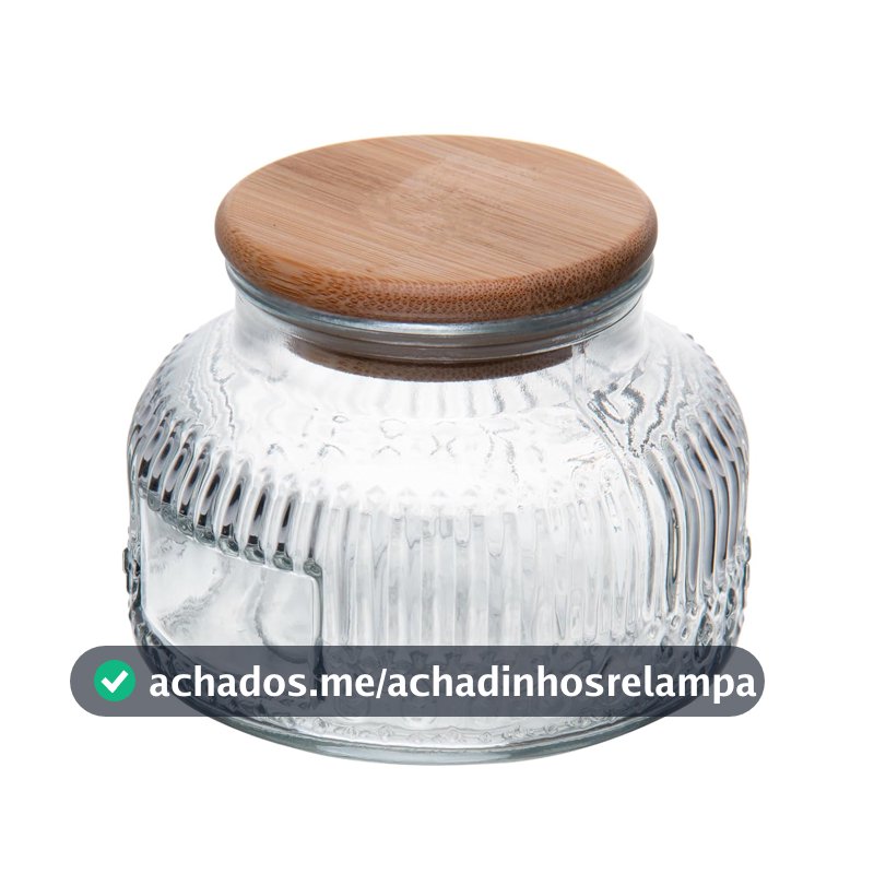 LYOR - Pote com Tampa de Bambu Lumi 330ml Vidro