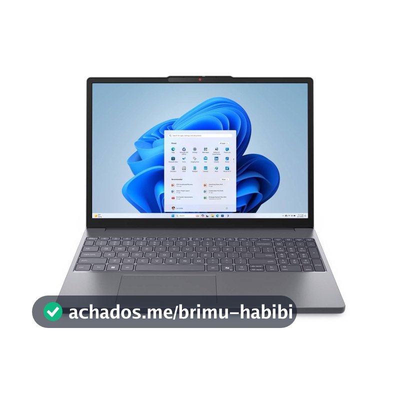 Notebook Lenovo IdeaPad Slim 3 15.3" Luna Grey - Intel Core 3 100U, 8GB RAM, 256GB SSD, Windows 11