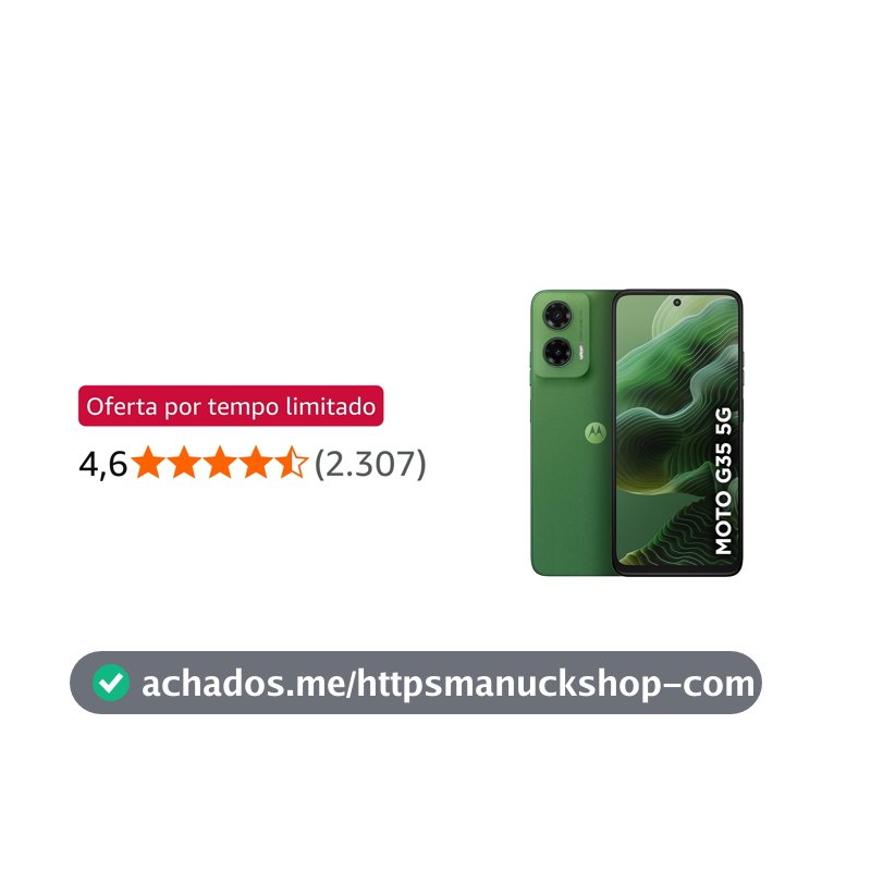 Smartphone Motorola Moto g35 5G - 128GB 12GB (4GB RAM+8GB Ram Boost) e Camera 50MP com AI NFC Tela 6.7" com Superbrilho - Verde