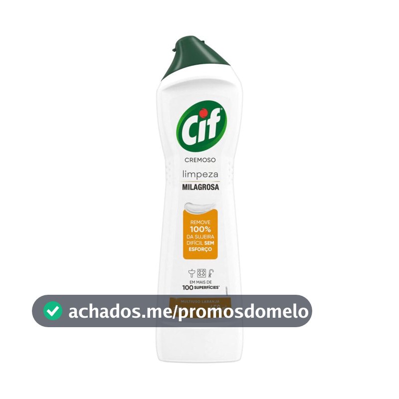 CIF Cremoso Limpeza Milagrosa Laranja 450 ml