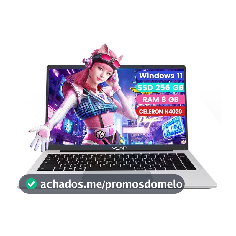 Notebook Intel Celeron 14in 8GB RAM 256GB SSD