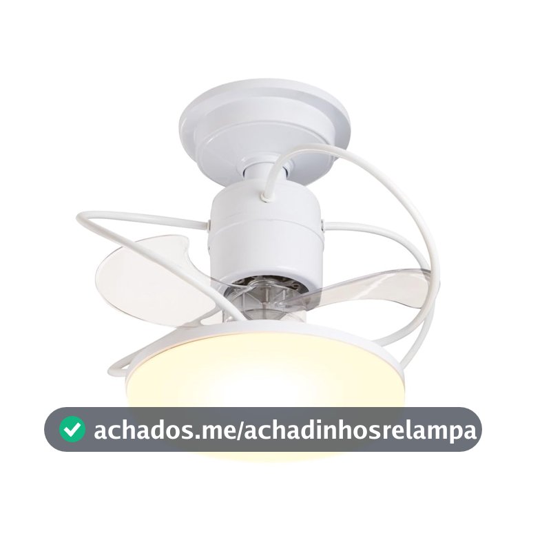 Ventilador de Teto Treviso Branco Elegance LED Contrl Remoto