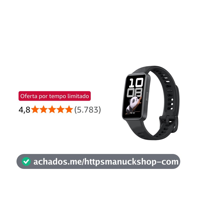 Smartwatch, HUAWEI Band 10, Caixa de Polímeros Duráveis, Análise do Sono em Nível Profissional, Assistente de Bem-estar Emocional, Relógio Smartwatch Compatível com Android e iOS, Preto