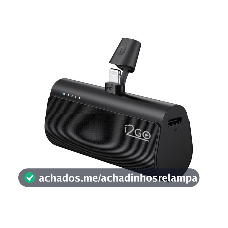 I2GO, Carregador Portátil (Power Bank), Pocket, 5000mAh, Não Necessita Cabos, Modelo Lightning