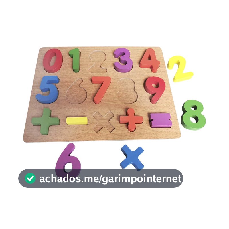 Brinquedo Didático Aprenda Brincando Cores e Números Madeira DM Toys