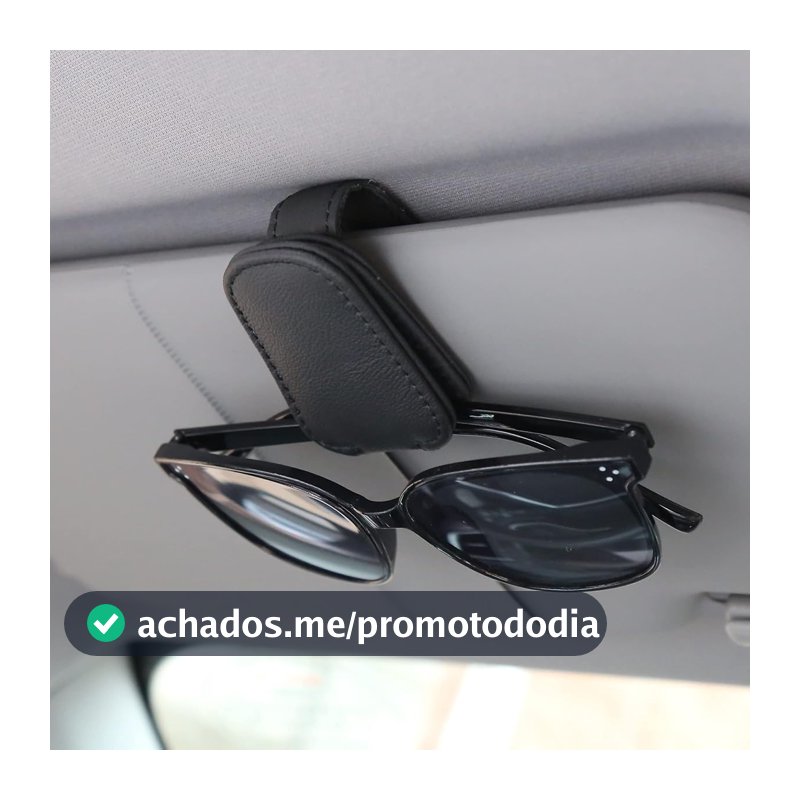 KIWEN Suportes de óculos de sol para viseira de sol de carro, clipe magnético de couro para óculos para carro, clipe de cartão/bilhete e suporte para óculos, acessórios de viseira de carro (preto)