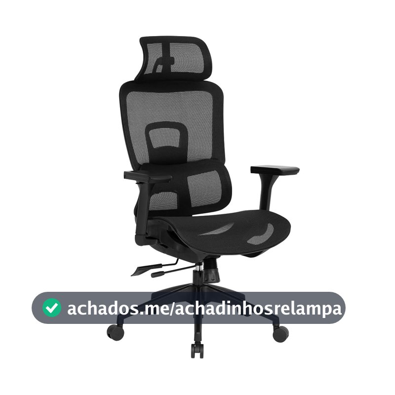 Cadeira Escritório Ergonômica DT3 Valor com revestimento Mesh Spandex™, apoio de cabeça 3D,Braços 4D, Regulagem de altura no encosto, Assento deslizante, Certificada.