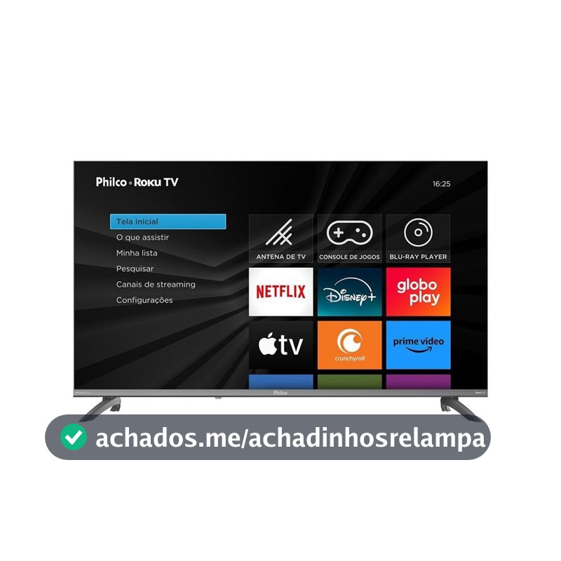 Smart TV 43" Philco Roku TV HDR10 Dolby Áudio