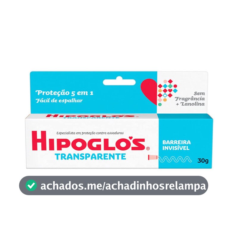 Creme Preventivo de Assaduras para Bebês Hipoglós, Transparente, 30g