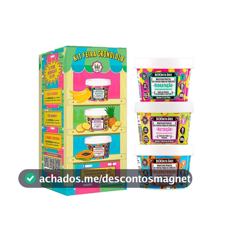Lola Cosmetics Kit Cronograma Capilar Be(m) Dita Ghee - 3 Produtos