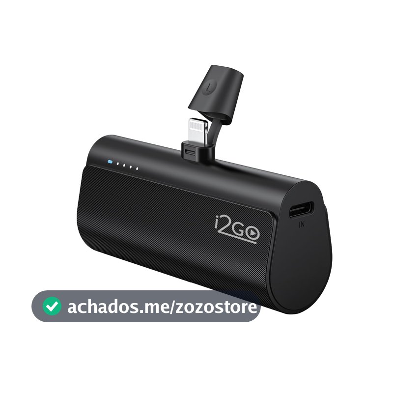 I2GO, Carregador Portátil (Power Bank), Pocket, 5000mAh, Não Necessita Cabos, Modelo Lightning