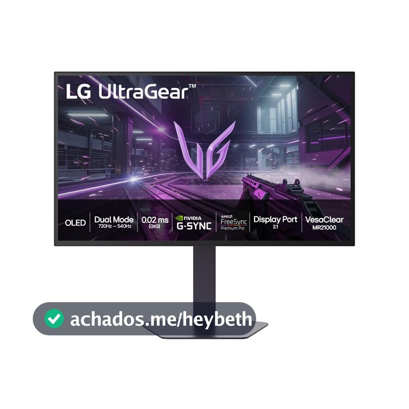 Monitor LG UltraGear OLED 32“, UHD 4K, 330Hz, Dual Mode, 0,03ms (GtG), AMD FreeSync Premium, Nvidia G-Sync, DCI-P3, DisplayHDR True Black 400, Preto – 32GX850A