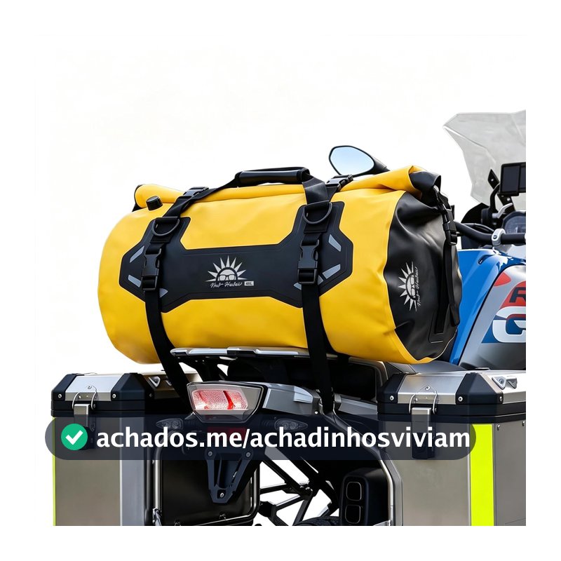 Bolsa à Prova d'Água para Moto 48L, Mochila Impermeável Estanque