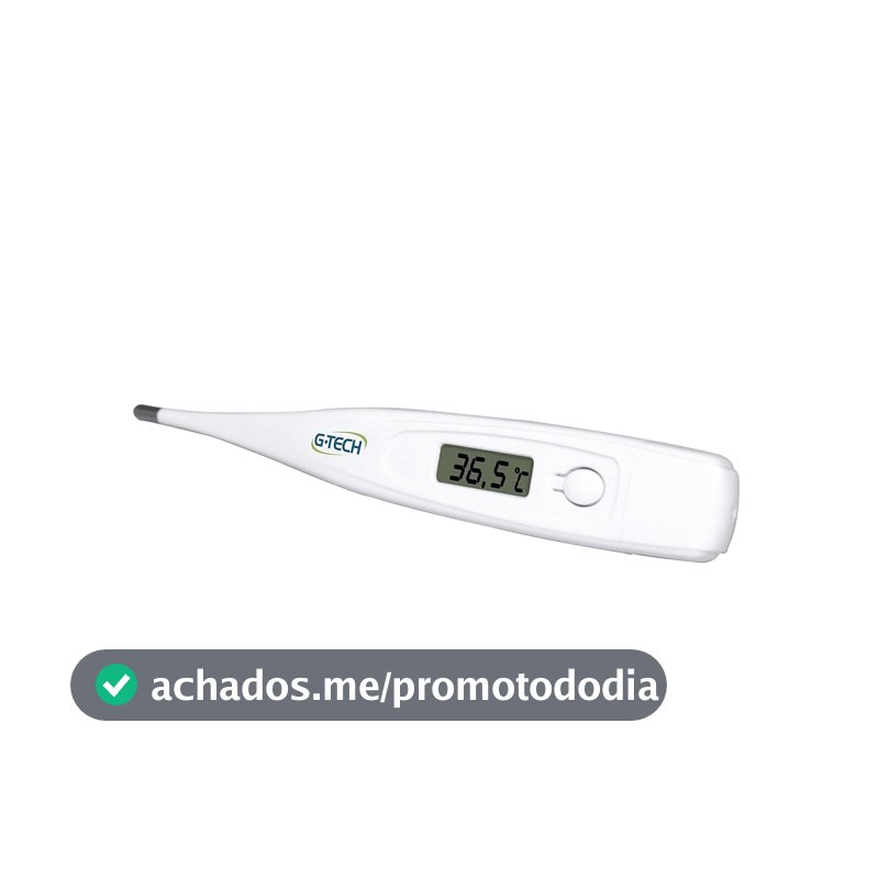 G-Tech Termômetro Digital Clínico Branco. 1 LR41 x 1,5V baterias necessárias (inclusas)