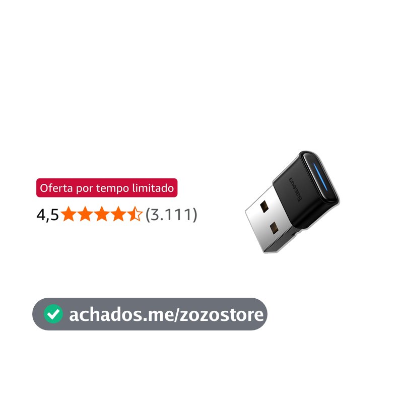 Adaptador Usb Bluetooth 5.0 Baseus Ba04 Original