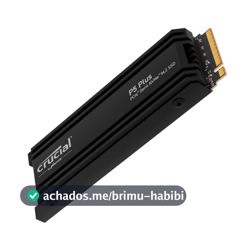 Crucial SSD interno para jogos P5 Plus 2TB NVMe NVMe M.2 com dissipador de calor, compatível com PlayStation 5 (PS5) - até 6600 MB/s - CT2000P5PSSD5