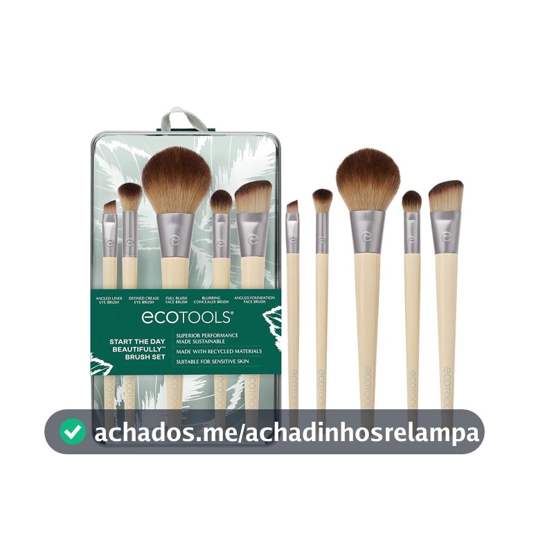 Ecotools Kit Pincel Start The Day Beautiful, Marrom