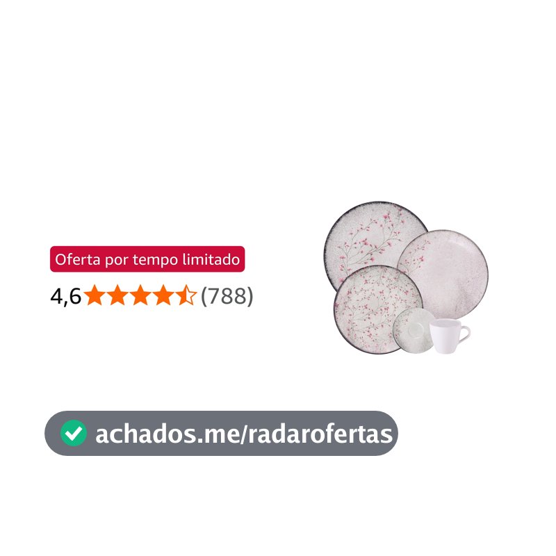 Tramontina Aparelho de Jantar Floralis em Porcelana Decorada 20 Peças