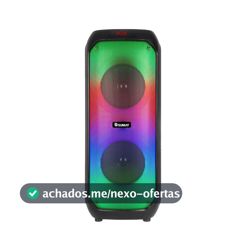 Sumay Caixa de Som Bluetooth Fire 1000W Portátil