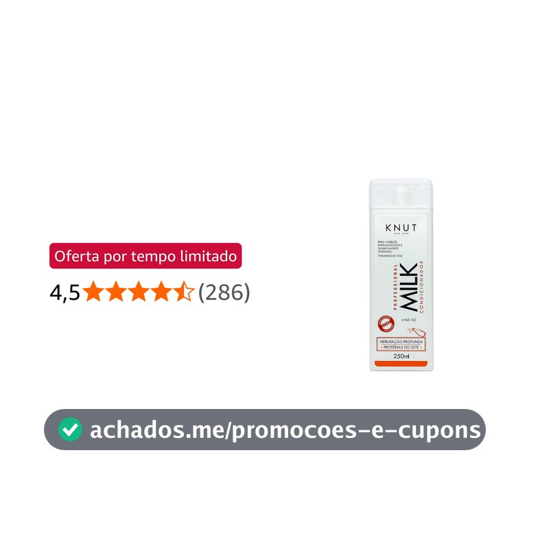 KNUT Hair Care Condicionador Milk 250 Ml