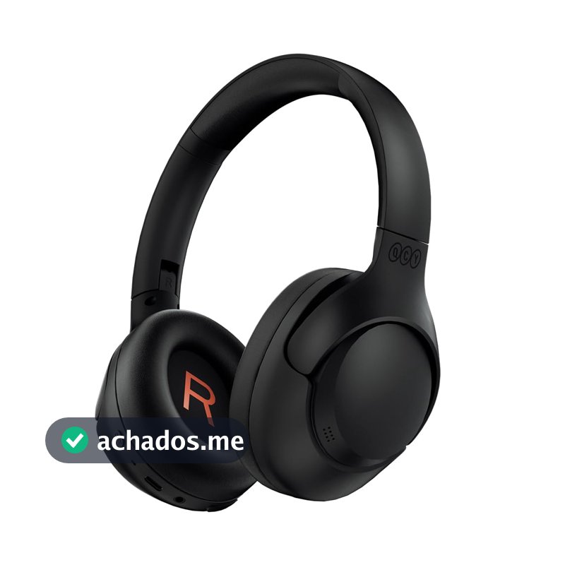 QCY H3 ANC Fone de Ouvido Bluetooth, Cancelamento de Ruído Ativo Headphone Bluetooth 5.4 Headset com Microfone, Certificação Hi-Res Audio, Conexão Multipontos, 60 horas reprodução, Preto