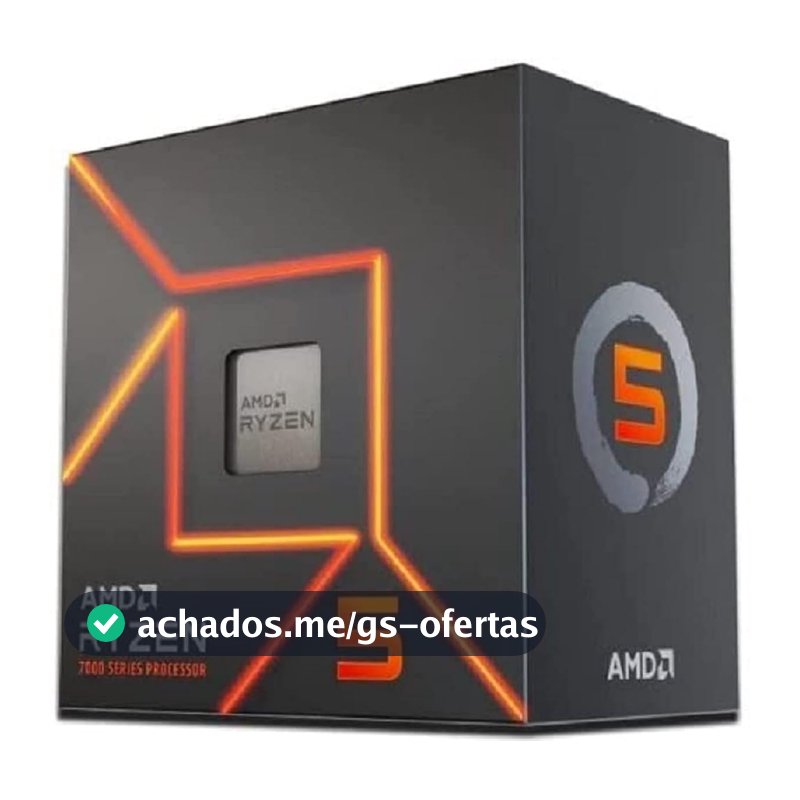 PROCESSADOR AMD RYZEN 5 7600 4.0GHz (TURBO 5.2GHz) 38MB CACHE AM5 100-100001015BOX