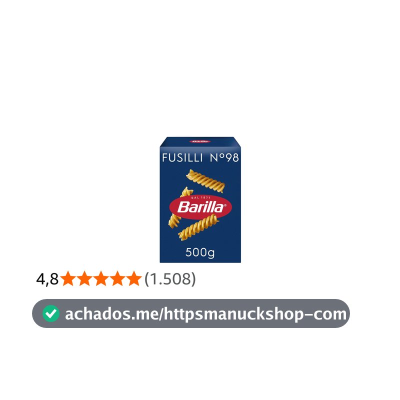 Barilla Macarrão Grano Duro Fusilli 500G