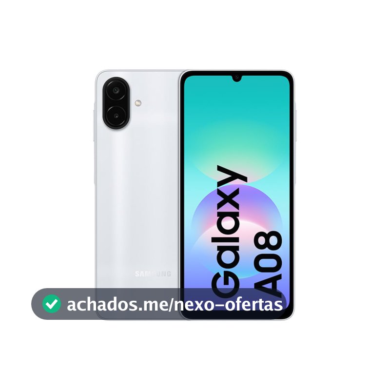 Celular Samsung Galaxy A08 128GB, 4GB RAM, 5.830mAh, 6,7" - Prata
